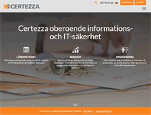 Tablet Screenshot of certezza.net
